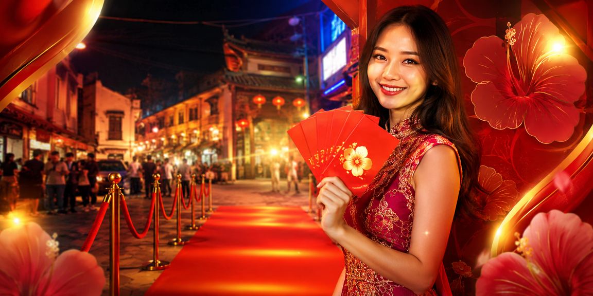 Sampul merah bonus perayaan gaya Melayu di Melaka untuk platform 9th Malaysia