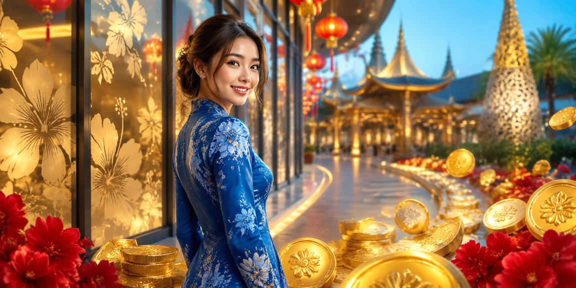 Pemain wanita Sarawak berbaju kurung menerima bonus rebat VIP melalui platform 9th di telefon pintarnya